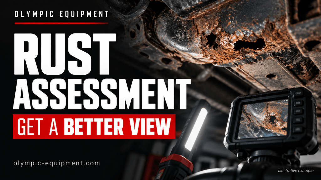 Olympic Equipment educational video cover: How Can a Lift Improve Access for Rust Assessment?